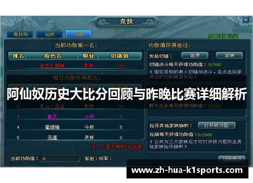 阿仙奴历史大比分回顾与昨晚比赛详细解析