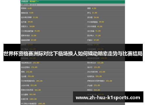 世界杯资格赛洲际对比下临场换人如何撬动赔率走势与比赛结局